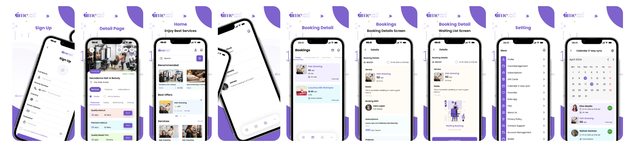 Timezzi Customer app